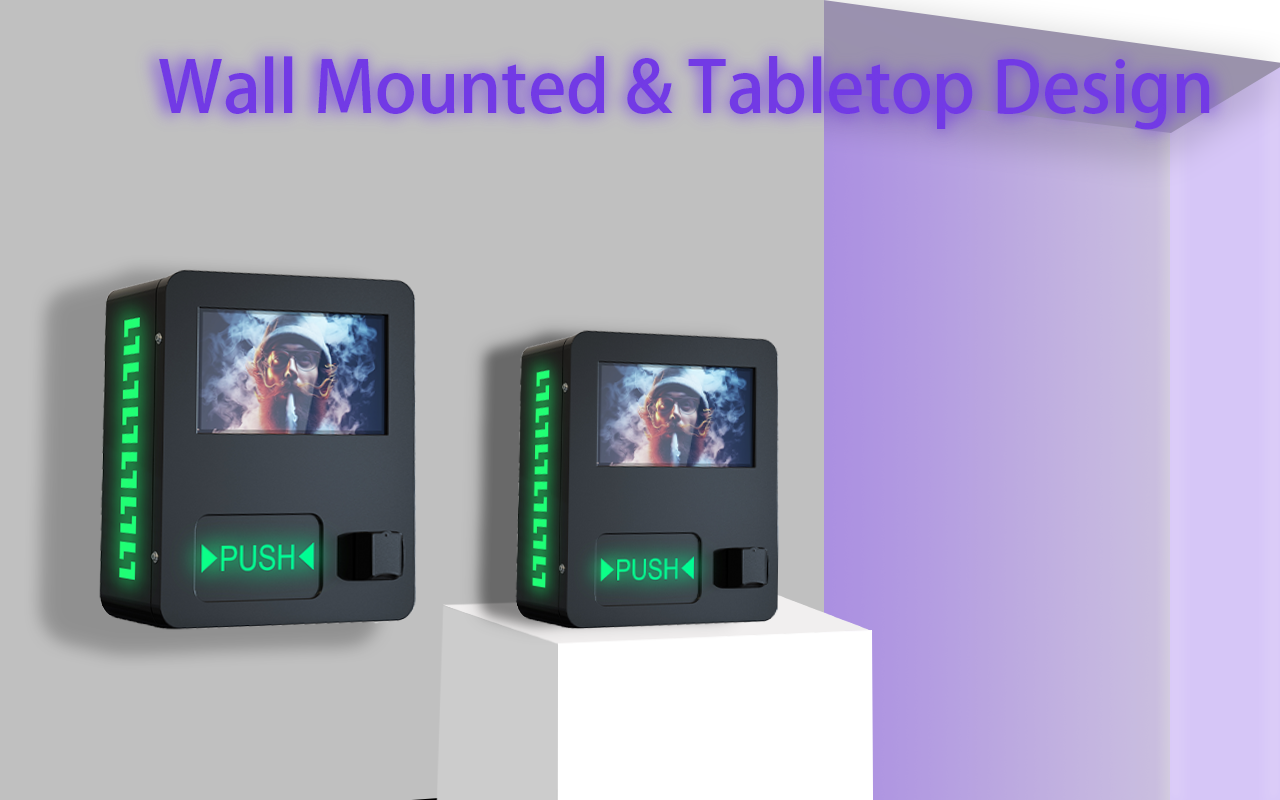 Tabletop Full Side LED Age Verification Vending Machine - ANNO 92 Plus - Table & Wall Design